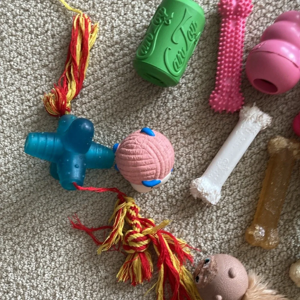 Dog Toy Bundle 18 Count Squeaker Chew Play For Medium Dogs 25 Pounds+ EUC